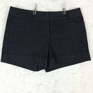 Express Womens‎ Shorts Chino Cuffed Navy Blue Flat Front Summer Casual 4